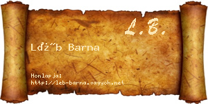 Léb Barna névjegykártya